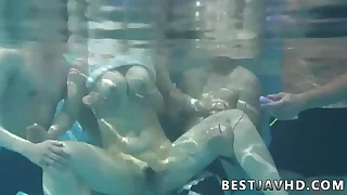 Suzuna Komiya&comma; the nastiest Asian woman&comma; gives fellatio by the incorporate involving the mischievous Japanese group fuck-a-thon scene&period;